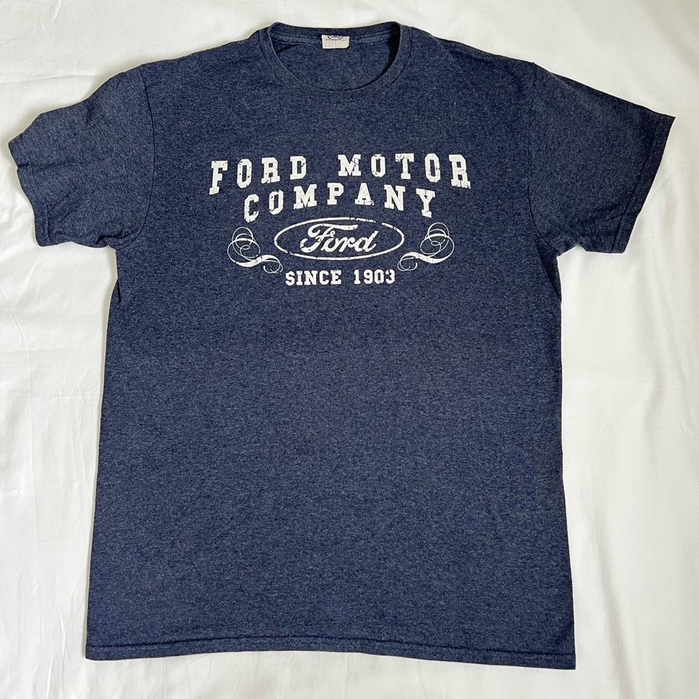 FORD MOTOR COMPANY Blue Short Sleeves T-Shirt with Logo Size Medium